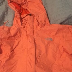 Orange/ coral the north face windbreaker